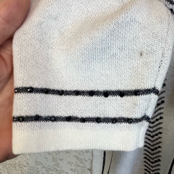 NWT Chicos Open Knit Eru Ruana Women's Cardigan Sweater Sz XL Shine Plaid - Picture 8 of 13